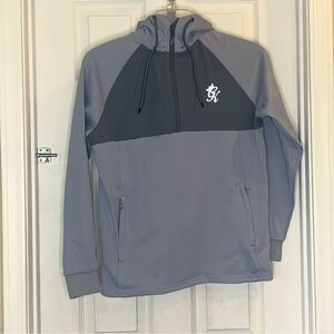Gym King track hoodie in gray with reflective logo Size Medium